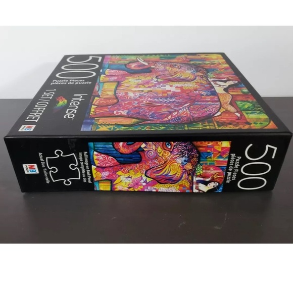BNIB Sealed 500 Piece Intense “Pink Elephant” Puzzle 18”x 24” (2018) Hasbro MB - Picture 2 of 5